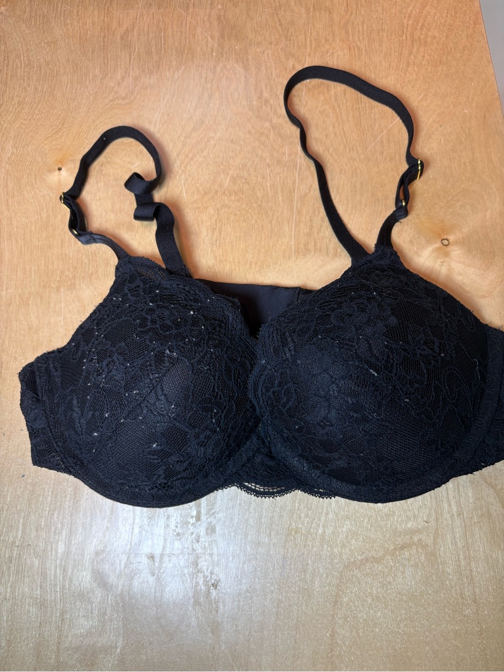 Joyspun Black Lace Cupped Padded Push Up Bra 36B